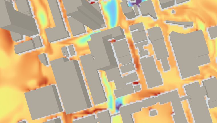 UTCI thermal-comfort map over downtown Toronto in CityDigitalTwin